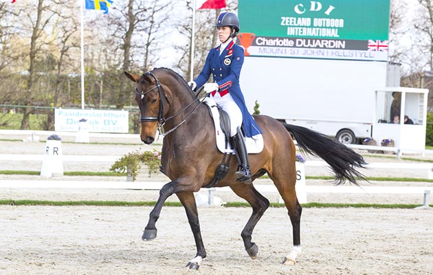Charlotte Dujardin wins on international debut with WEG-bound mare